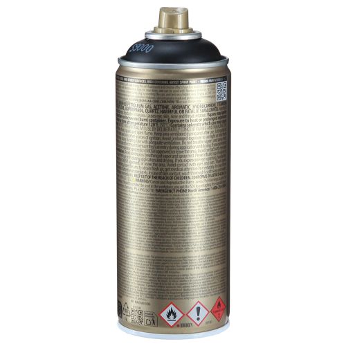 Artículo Pintura en aerosol negra Montana Gold pintura en aerosol acrílica 400ml