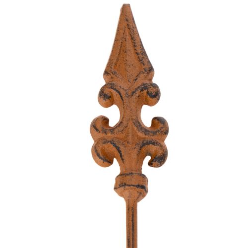 Artículo Estaca de jardín rústica decorativa de lirio con diseño antiguo para uso en exteriores, 60 cm, 2 unidades