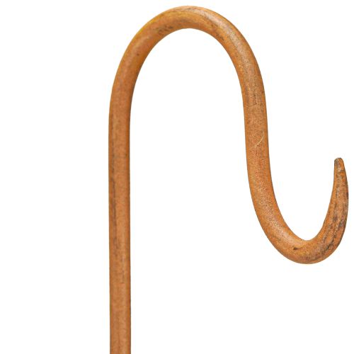 Floristik24 Varilla con gancho para decoración de óxido, decoración de jardín de metal, H80 cm, 3 piezas