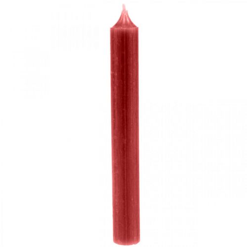 Artículo Vela varilla velas color rojo rubí 180mm/Ø21mm 6pcs
