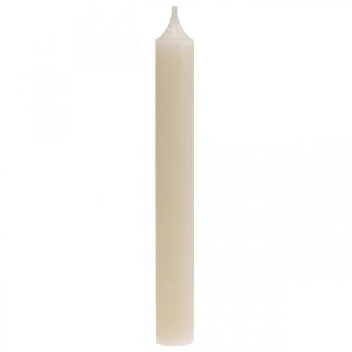 Floristik24 Vela de varilla velas de cera crema blanca 180mm/Ø21mm 6uds