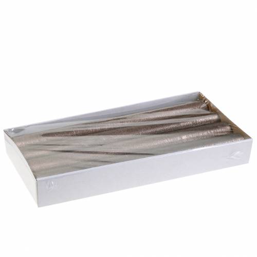 Artículo Velas cónicas monocolor cobre metalizado 34mm×240mm 4 piezas