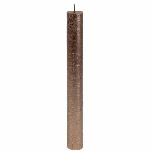 Artículo Velas cónicas monocolor cobre metalizado 34mm×240mm 4 piezas