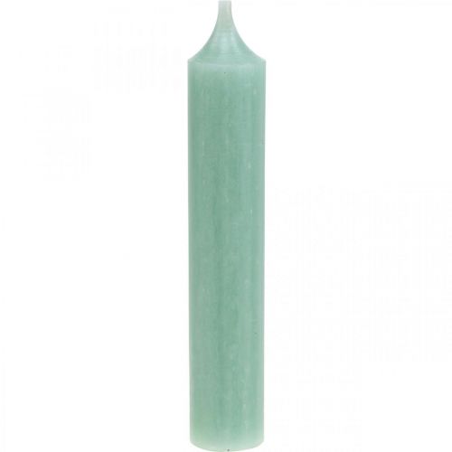 Floristik24 Velas cónicas velas cortas jade verde para anilla Ø21/110mm 6 piezas