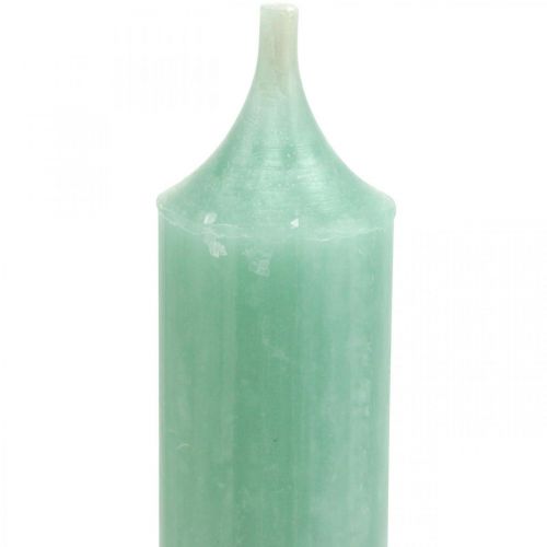 Floristik24 Velas Velas Cortas Verde Jade para asa Ø21/110mm 6uds