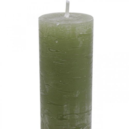 Artículo Velas lisas velas de palo verde oliva 34×240mm 4 piezas