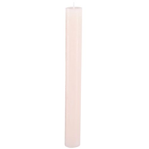 Floristik24 Velas lisas velas de palo rosa rosa claro 34x300mm 4 piezas