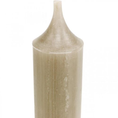 Artículo Velas cónicas velas marrones decoración de velas otoño Ø21/170mm 6 piezas