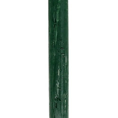 Floristik24 Vela cónica verde oscuro color liso 34 x 240 mm 4 piezas