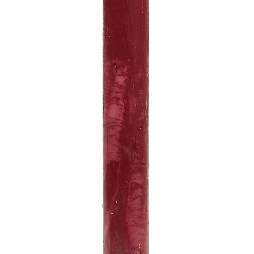 Artículo Vela 21mm x 300mm rojo oscuro teñido 12uds