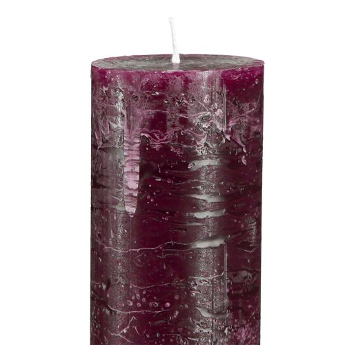 Artículo Velas cónicas velas de color liso burdeos 50x300mm 4 piezas