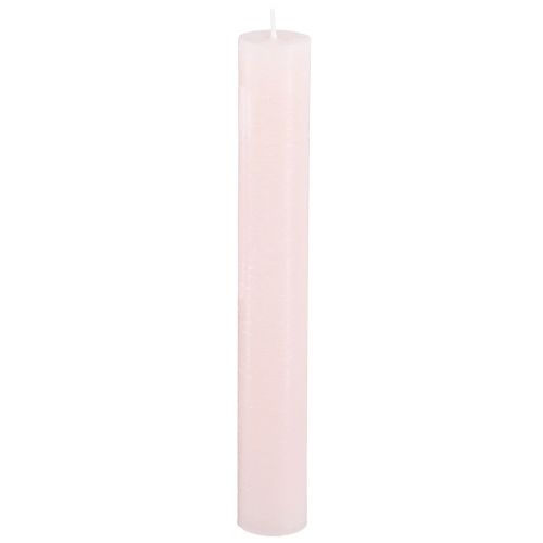 Velas cónicas rosa claro velas de color liso rosa 34x240mm 4 piezas