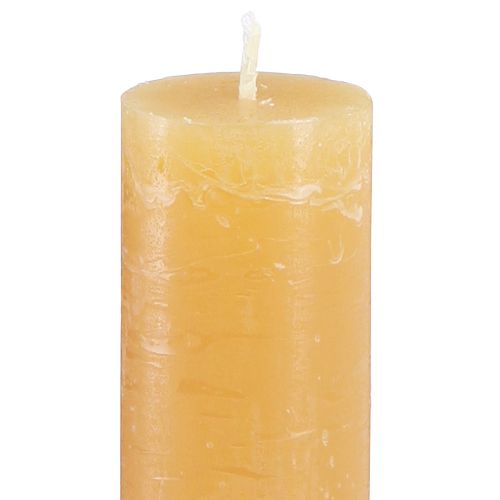 Floristik24 Velas cónicas velas de colores lisos miel 34x240mm 4 piezas