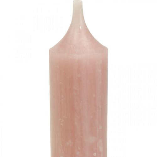 Artículo Velas de varilla, cortas, velas rosas para loop decorativo Ø21/110mm 6uds