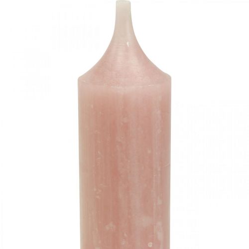 Artículo Velas de palo velas rosas decoración de velas boho Ø21/170mm 6 piezas