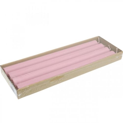 Artículo Velas rústicas velas de palo teñidas de rosa 350/28mm 4 piezas