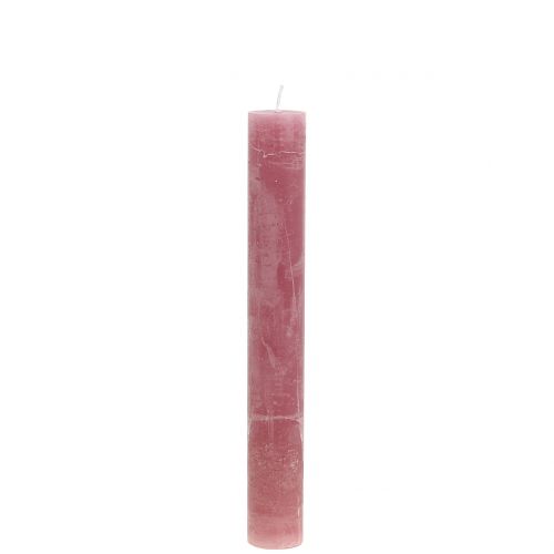 Floristik24 Velas cónicas unicolor rosa viejo 34mm x 240mm 4 piezas