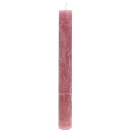 Floristik24 Velas cónicas unicolor rosa viejo 34mm x 300mm 4 piezas