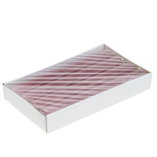 Floristik24 Velas cónicas unicolor rosa viejo 34mm x 300mm 4 piezas