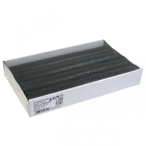 Artículo Velas cónicas velas antracita lisas 34×240mm 4 piezas
