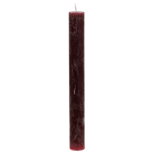 Floristik24 Velas cónicas unicolor burdeos 34mm x 300mm 4 piezas