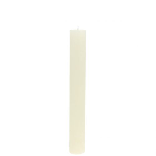 Floristik24 Velas cónicas color liso crema 34mm x 240mm 4uds