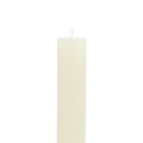 Artículo Velas cónicas color liso crema 34mm x 240mm 4uds