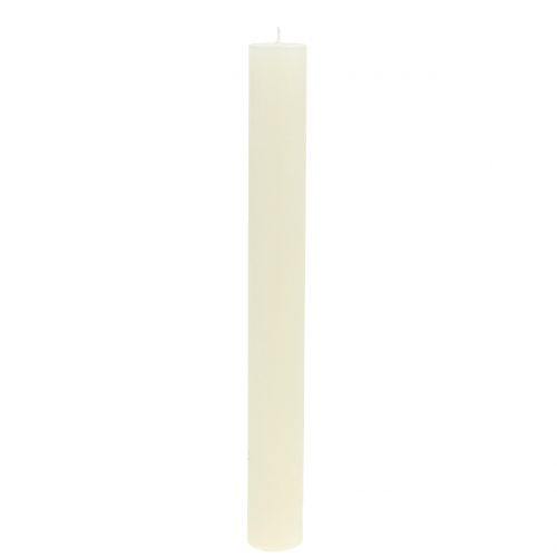 Artículo Velas cónicas color liso crema 34mm x 300mm 4ud