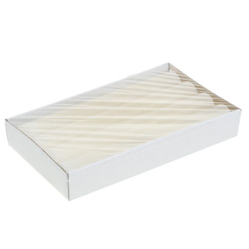 Artículo Velas cónicas color liso crema 34mm x 300mm 4uds
