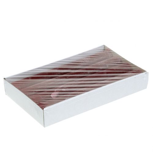 Floristik24 Velas color sólido rojo oscuro 34mm x 300mm 4pcs