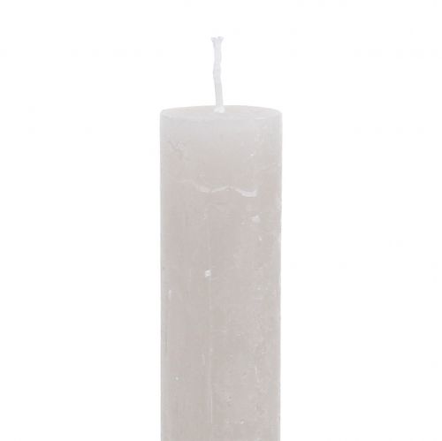 Artículo Velas cónicas unicolor gris 34mm x 240mm 4 piezas