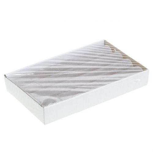 Artículo Velas cónicas unicolor gris 34mm x 300mm 4 piezas