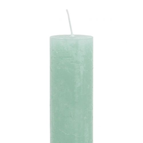 Artículo Velas de color verde claro 34mm x 240mm 4uds