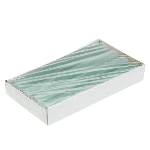 Artículo Velas cónicas de color sólido verde claro 34 mm x 240 mm 4 piezas