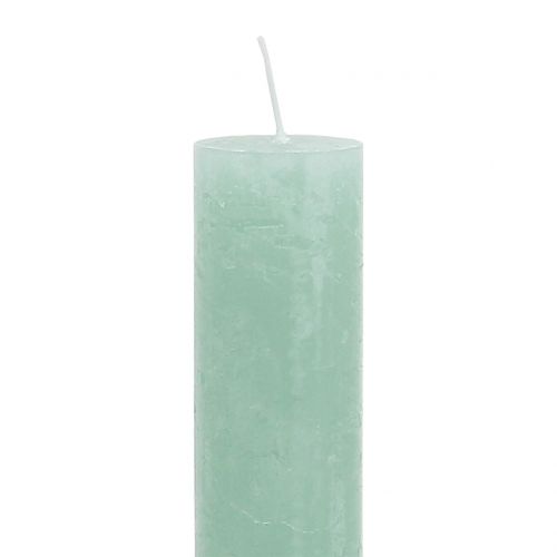 Artículo Velas cónicas unicolor verde claro 34mm x 300mm 4ud