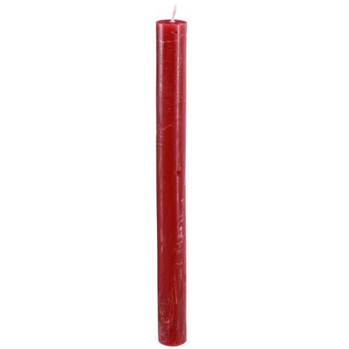 Artículo Velas cónicas, velas monocromáticas, rojo oscuro, 21×240mm, 12 unidades