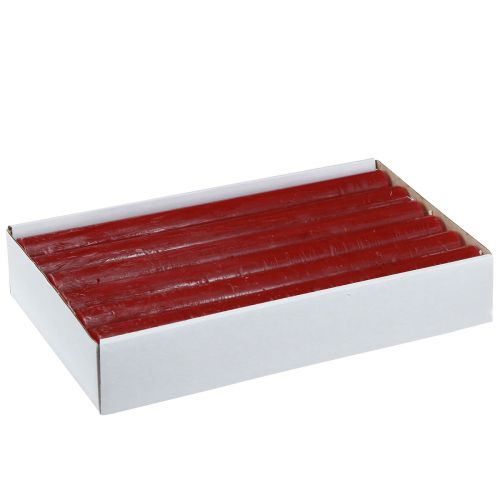 Artículo Velas cónicas, velas monocromáticas, rojo oscuro, 21×240mm, 12 unidades
