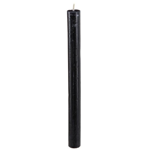 Artículo Velas cónicas velas de color liso negro 21×240mm 12 piezas