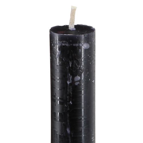 Artículo Velas cónicas velas de color liso negro 21×240mm 12 piezas