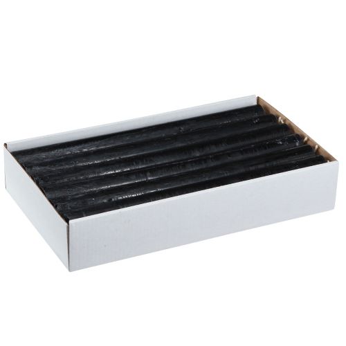 Artículo Velas cónicas velas de color liso negro 21×240mm 12 piezas