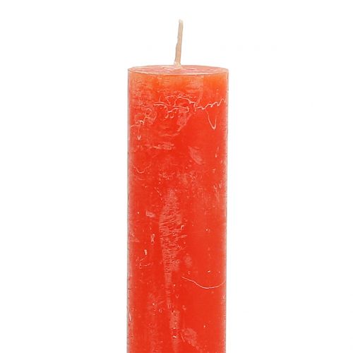 Artículo Velas cónicas monocolor naranja 34mm x 240mm 4 piezas