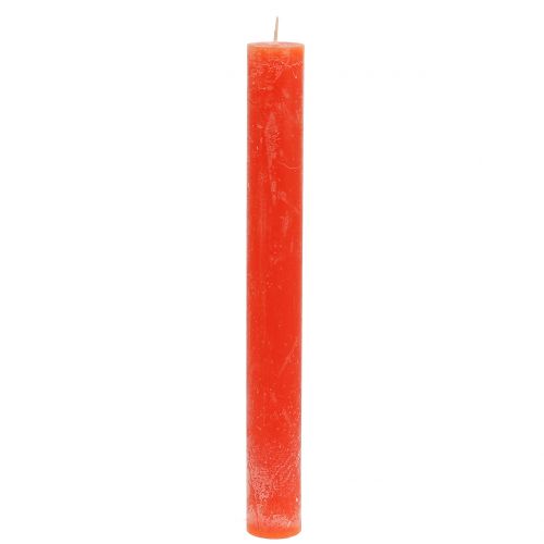 Floristik24 Velas de color naranja 34mm x 300mm 4pcs