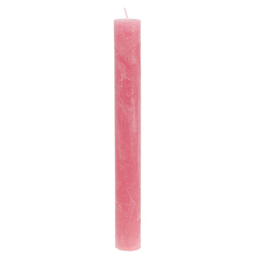 Velas de color rosa 34mm x 300mm 4uds