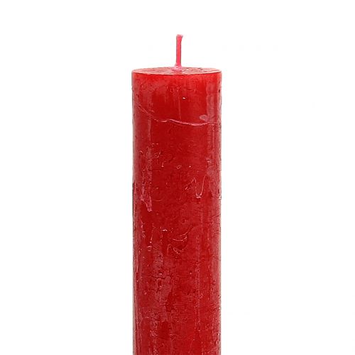 Artículo Velas de varilla color rojo 34mm x 240mm 4uds