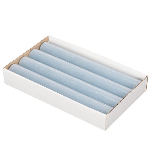 Vela cónica azul para candelabros y decoración de mesa, 34x240 mm, 4 unidades. | Floristik24.es