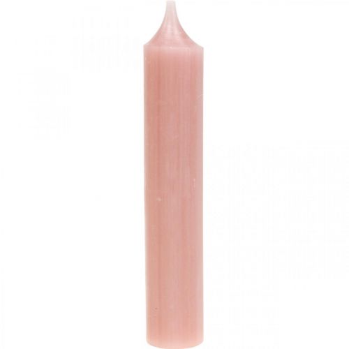 Artículo Velas de varilla, cortas, velas rosas para loop decorativo Ø21/110mm 6uds