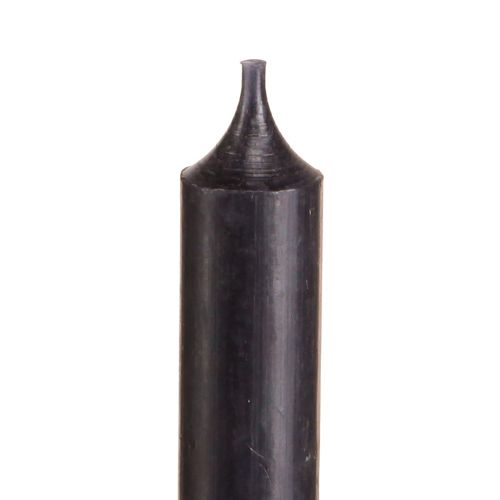 Artículo Velas cónicas velas cortas pequeñas negro 110mm Ø21mm 6 piezas manojo