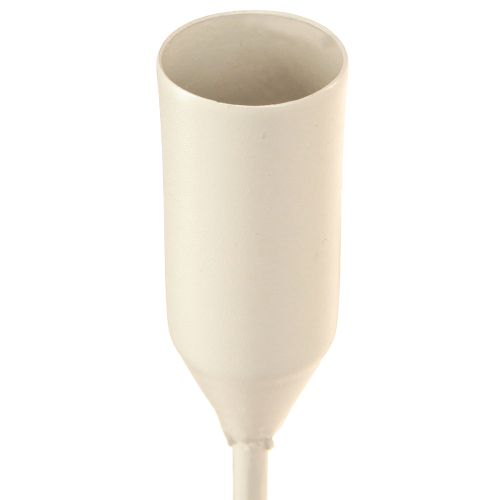 Artículo Portavelas cónico para 6 velas, portavelas gris Ø20cm H31cm
