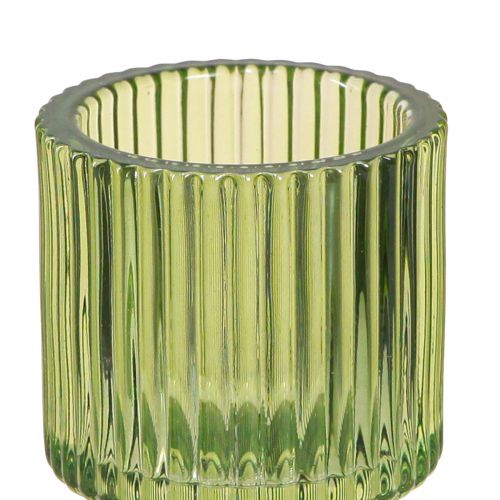 Artículo Portavelas Stick portavelas de vidrio verde H8cm 4 piezas