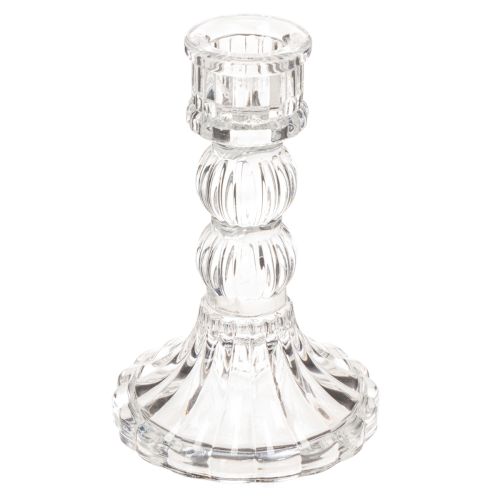 Portavelas transparente, diseño clásico, decoración de mesa, 12 cm, 2 unidades comprar | Floristik24.es